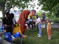 Huge troll and people listening to music