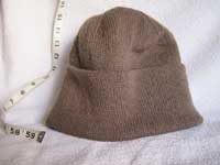 photo of taupe wool hat