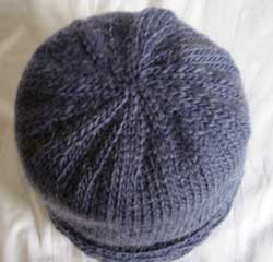 top view of hat