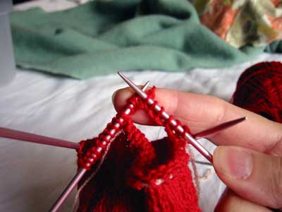 knitting the cast on stitches