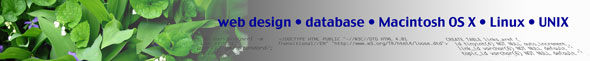 web design * database * UNIX * Linux * Macintosh 